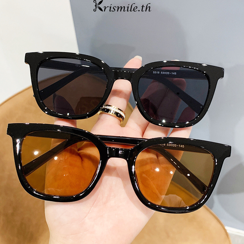 COD-ในไทย แว่นตา แว่นตากันแดด แฟชั่นเรโทร สไตล์เกาหลี Unisex ป้องกันแสงแดด ป้องกันรังสียูวี ปกป้องดวงตา-Kri