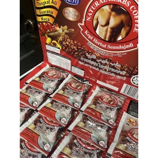 กาแฟสมุนไพรธรรมชาติ ห่อสีแดงยกแผง20ซอง ซองละ25กรัม
