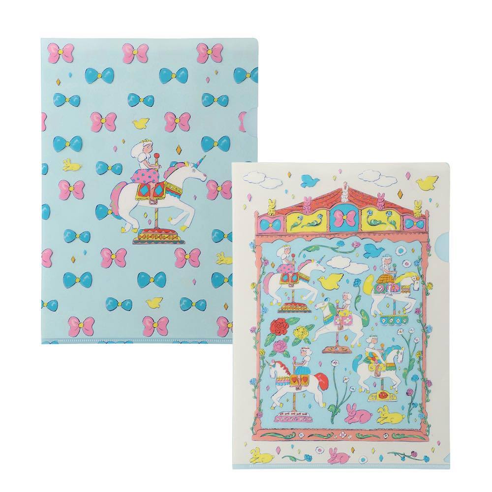 เซ็ตแฟ้ม A4 Heisuke Kitazawa จากญี่ปุ่น แบบสี Blue มี 2 แฟ้มในเซ็ต