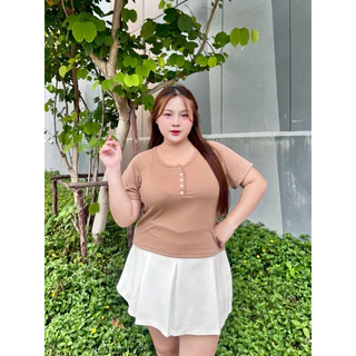 ร 48 พิเศษ!เสื้อยืดคอกระดุมสาวอวบตัวละ99 ใส่สบายพรางหุ่นสวยๆ