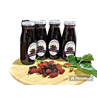 น้ำผลไม้ น้ำมัลเบอรี่ (12ขวด)น้ำลูกหม่อน สูตรไม่ผสมน้ำตาล สู…