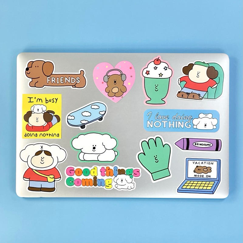 Bringhome Jumbo Sticker Vol.04 สติ๊กเกอร์ชิ้นใหญ่ ติดคอม ติดไอแพด กันน้ำ