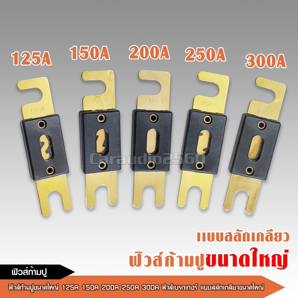 caraudio2560 ฟิวส์รถยนต์ก้ามปูขนาดใหญ่ ฟิวส์เบรกเกอร์ ฟิวส์แบบสลักเกลียวขนาดใหญ่ มี5ขนาดให้เลือก