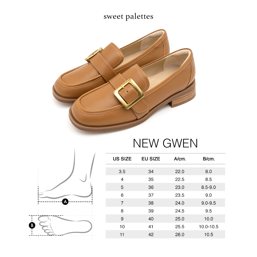 Sweet Palettes รองเท้าหนังแกะ New Gwen Glow Porcelain - รูปที่ 7