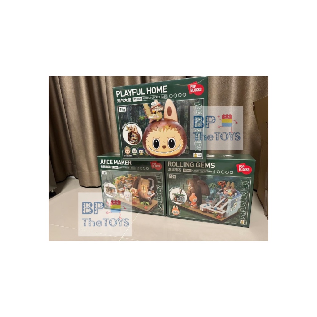 THE MONSTERS Forest Secret Base Series Blocks(Playful Home),(Rolling Gems),(Juice Maker)