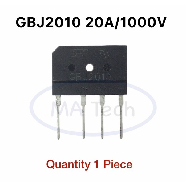 GBJ2010 20A 1000V ไดโอด บริดจ์ 20A/1000V Diode Bridge ไดโอด บริดจ์ 4 ขา จำนวน 1 ชิ้น