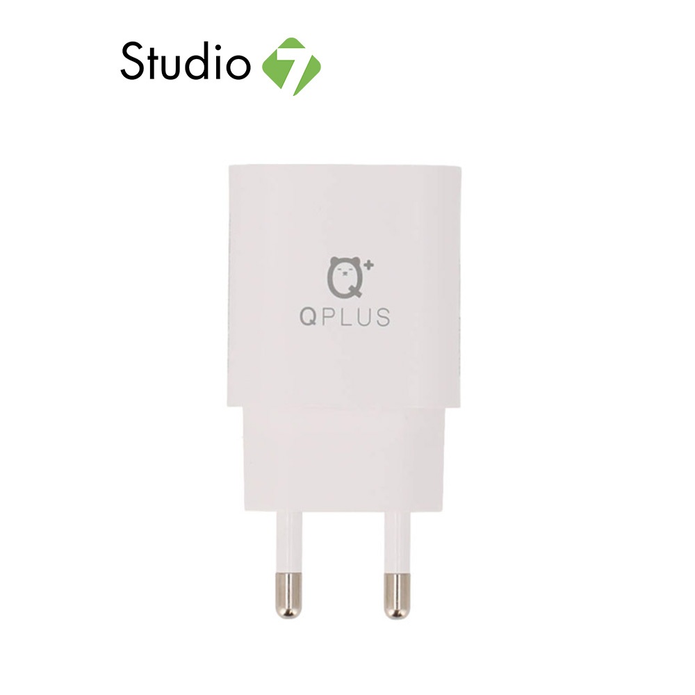 อะแดปเตอร์ QPLUS Wall Charger 1 USB-A (QC3.0) / 1 USB-C (PD20W) White by Studio7