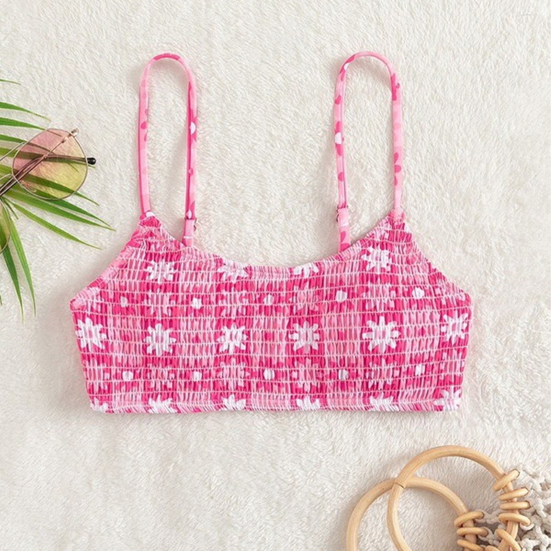 ไลฟ์สดลด50% ชุดว่ายน้ำ Top bra บราบน ผ้ายับ สายปรับระดับได้มีฟองน้ำ สไตล์เซ็กซี่#0305 รูปที่ 3