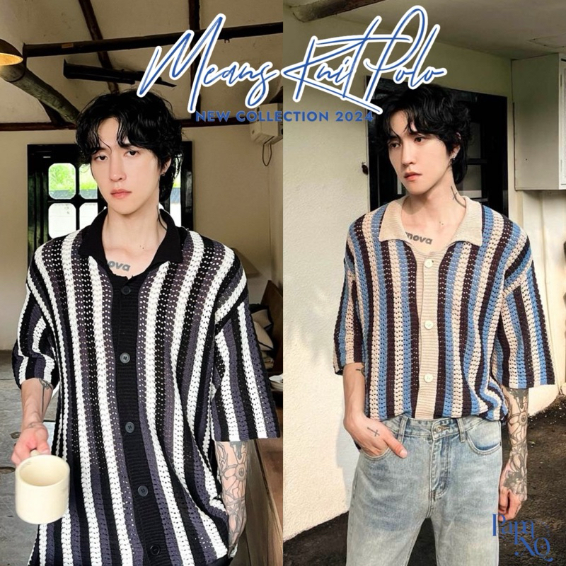 PAPA.XQ MEANS KNIT POLO ( NEW! เสื้ิโปโลถักไหมพรม งานพรีเมียม พร้อมส่ง )