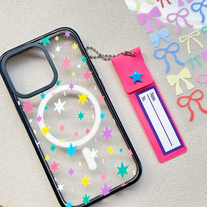 เคสสำหรับไอโฟน ลาย Twinkle Twinkle CASE ⭐️(พื้นหลังใส) - กันกระแทก Magnetic Case รองรับการชาร์จแบบไร้สาย (ผลิตตามออร์เดอ