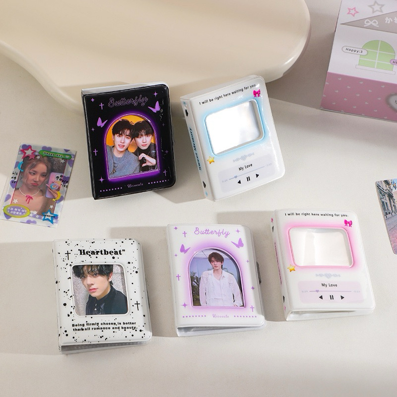 พร้อมส่ง🇹🇭แฟ้มการ์ดลายผีเสื้อ MP3 40ช่อง Hisocute แฟ้มการ์ดเล่ม แฟ้ม3นิ้ว สมุดการ์ด (AB) #L6