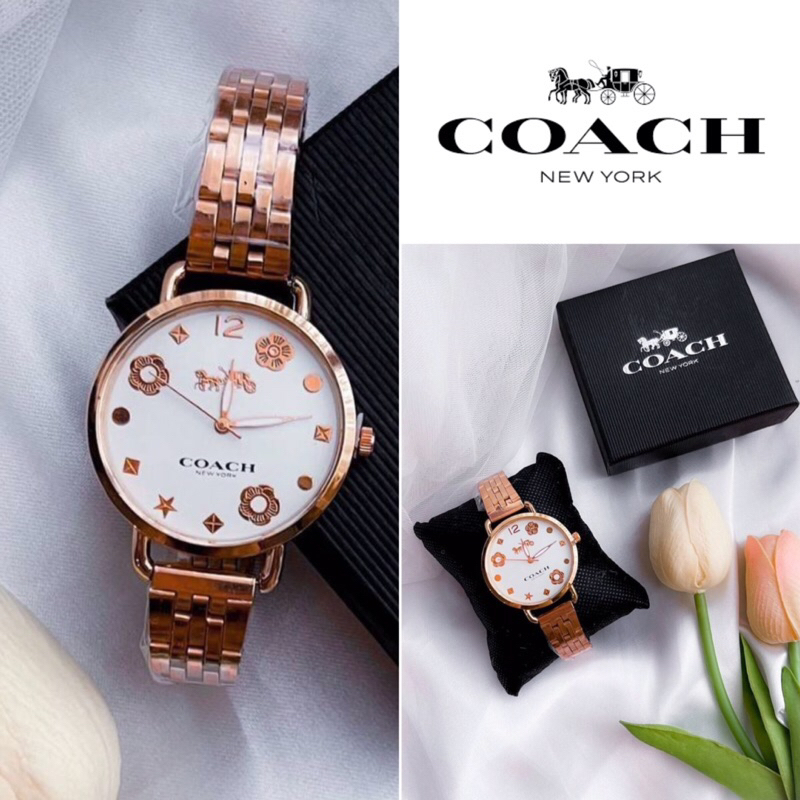 นาฬิกาข้อมือ Coach หน้าปัดดอกไม้