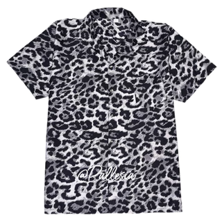 เสื้อลายเสือดาว เสือดำ 7ไซส์ S-4XL งานไทย ไหมอิตาลี เสื้อเชิ้ตฮาวาย hw901