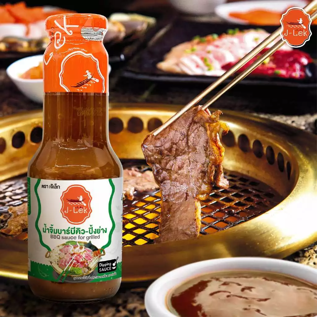 J-Lek (เจ๊เล็ก) น้ำจิ้มบาร์บีคิว ปิ้งย่าง ขนาด 340 กรัม