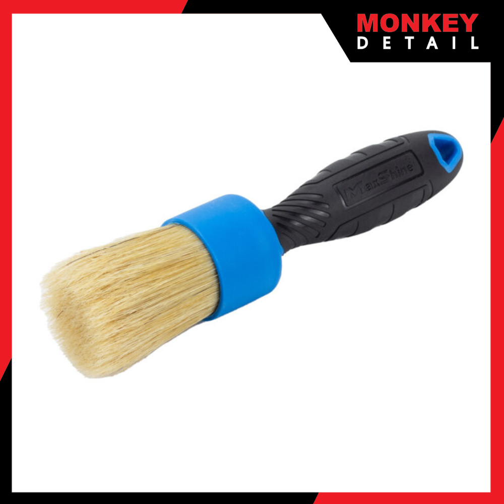 MAXSHINE Detailing Stubby Brush-Natural Boar's hair