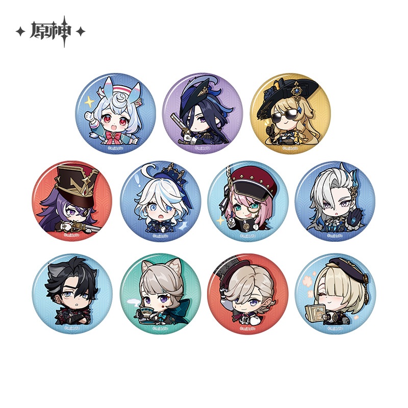 [ พร้อมส่ง / Official ] Genshin Impact Chibi Emoji - Badge เกนชิน อิมแพค เข็มกลัด อีโมจิ Wanderer Lyney Furina