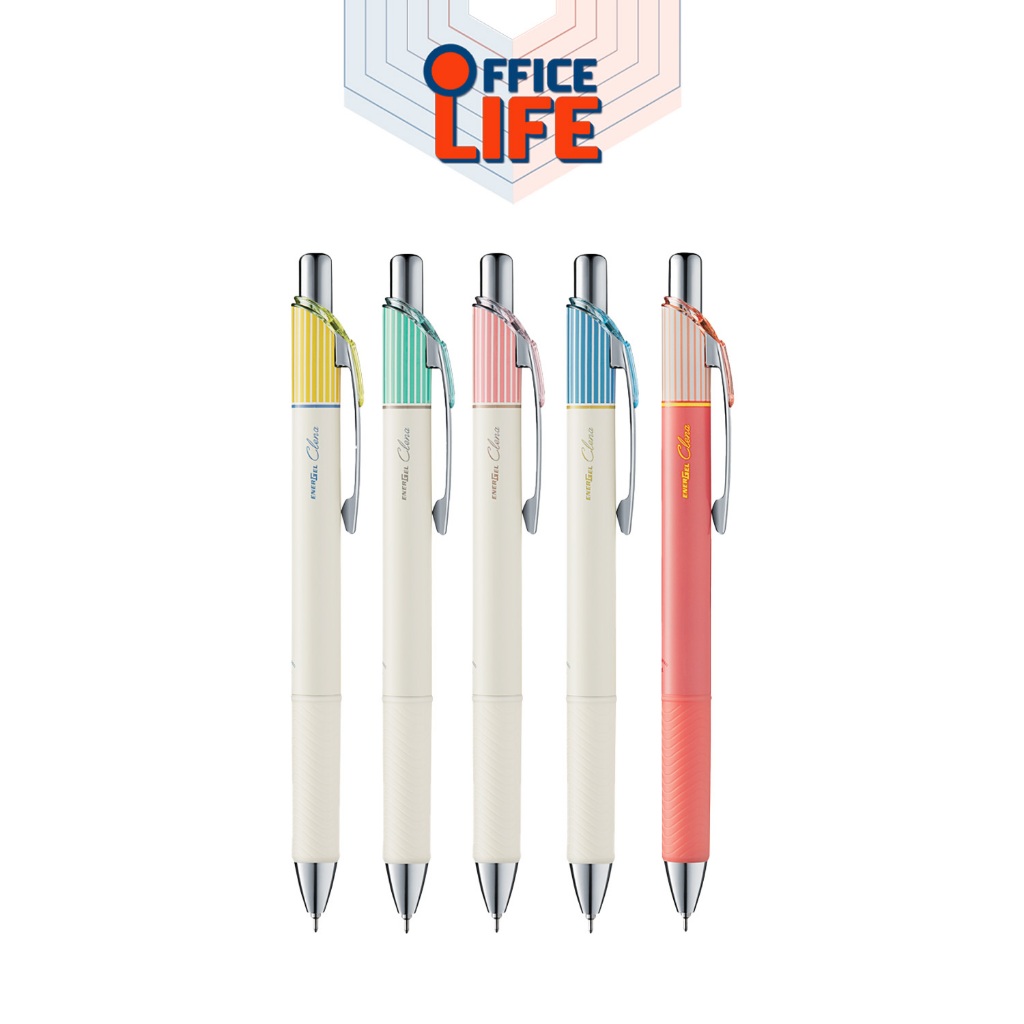 Pentel (เพนเทล) ปากกา Clena รุ่น BLN74 BLN75 หัวขนาด 0.4 และ 0.5 มม. หมึกน้ำเงิน หมึกแดง ( 1 ด้าม )
