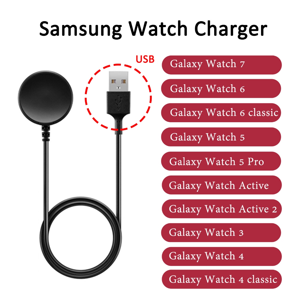 ที่ชาร์จซัมซุง สายชาร์จ Samsung Galaxy Watch8 / Ultra/ 7/ 6 / 5 / 4 / 3 Active2/