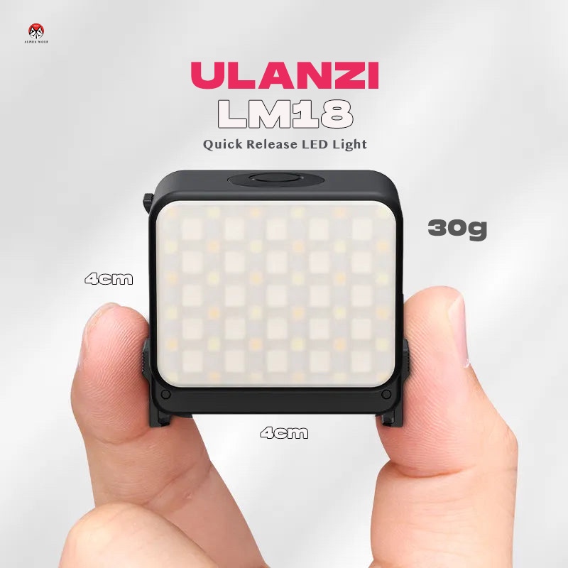 Ulanzi LM18 Mini LED Light ไฟกันน้ำ สำหรับกล้อง DJI Osmo Action 4 & 3 และ Osmo Pocket 3