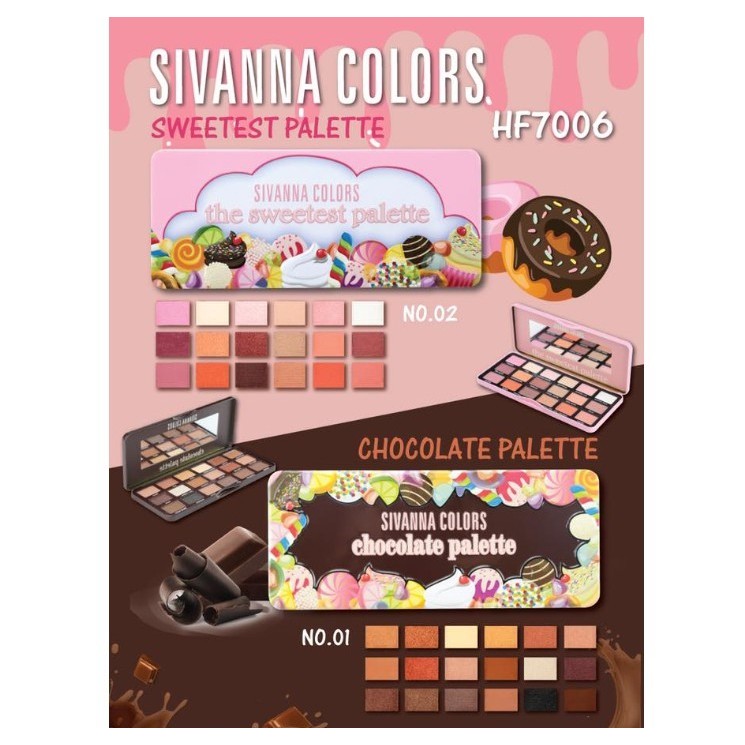 ทาตา อายแชโดว์ พาเลท ซีเวนน่า SIVANNA COLORS THE SWEETEST PALETTE HF-7006