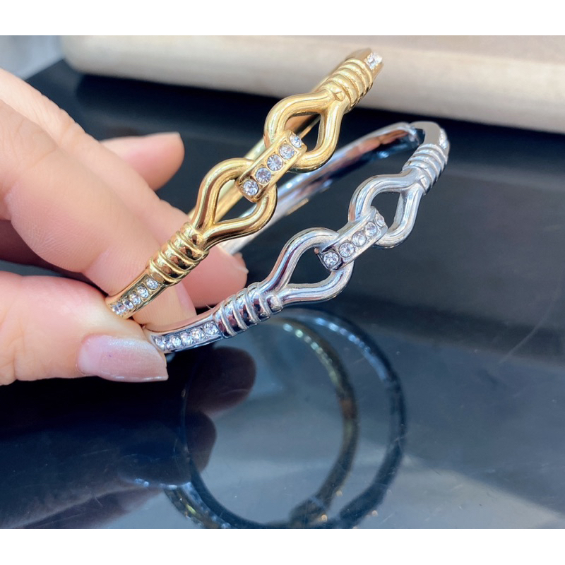 สินค้าใหม่ กำไล ink ข้อมือสำหรับข้อมือใหญ่ สแตนเลสใส่ไม่ดำไม่แพ้