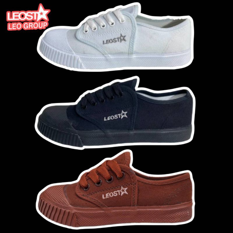 รองเท้าผ้าใบนักเรียน รุ่น205 พื้นยางหนา เบอร์28-44 สีดำ สีขาว สีน้ำตาลพร้อมส่ง!!