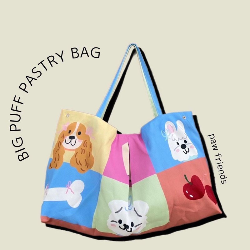 Wyllabrand กระเป๋าผ้า Big Puff Pastry Paw Friends