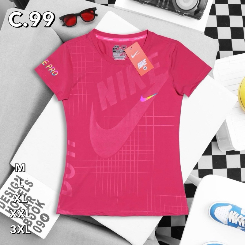 เสื้อออกกำลังกายผู้หญิง แขนสั้นคอกลม T909