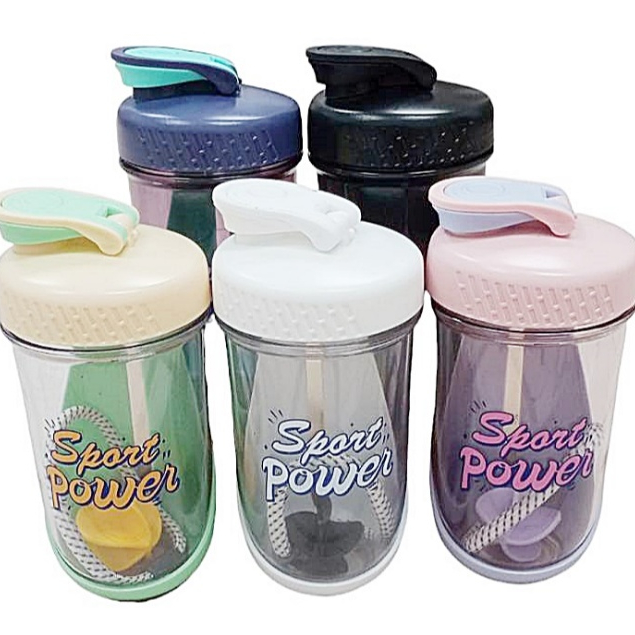 MI แก้วน้ำ แบบพกพา เชคโปรตีน ชงเวย์ ผสมเวย์ 590ml SportPower
