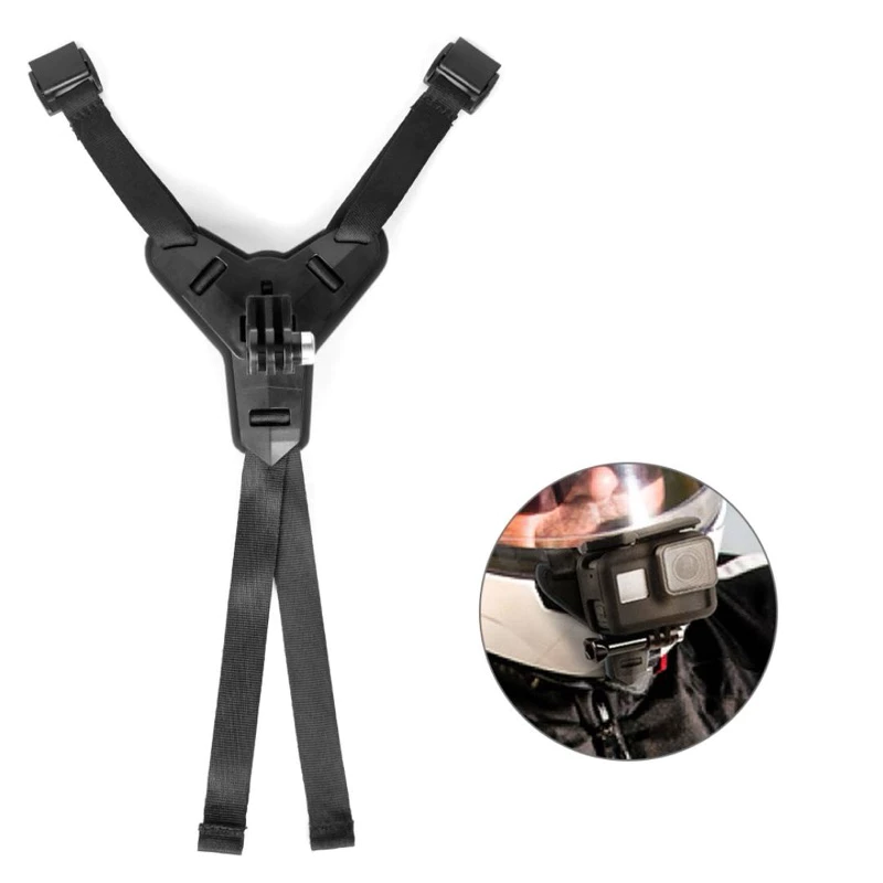 ชุดอุปกรณ์ติดกล้อง GoPro บนหมวกกันน็อค บริเวณคางและหัว thumbnail 4