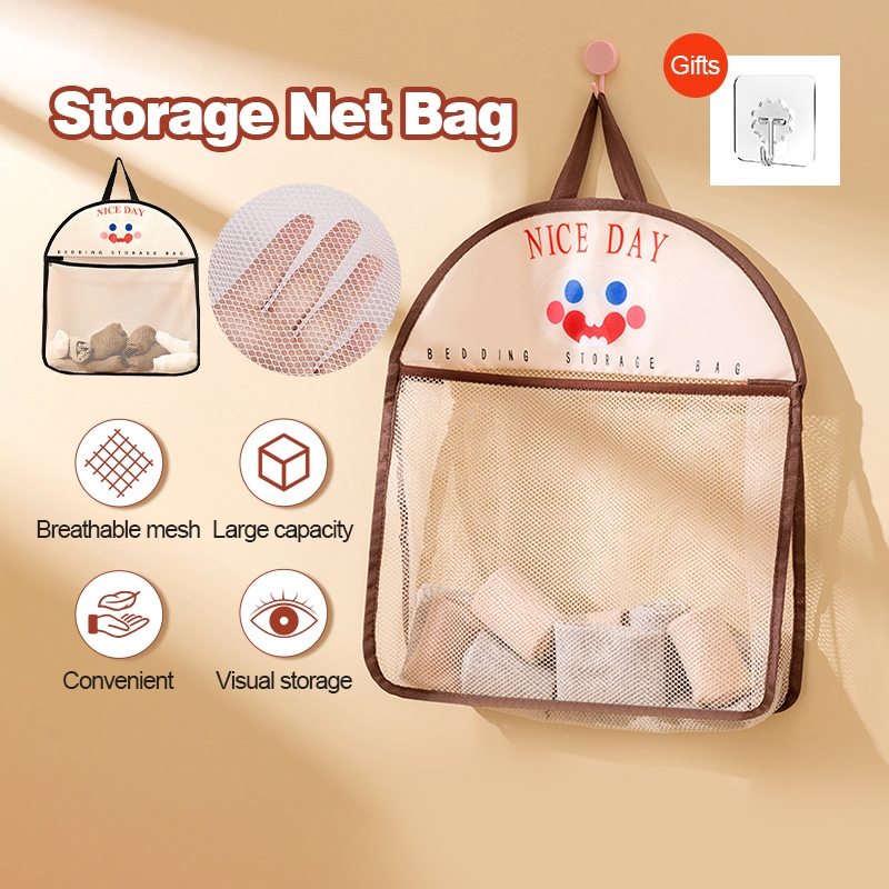 ถุงตาข่ายเก็บของ ถุงตาข่ายแขวน กระเป๋าจัดเก็บชุดชั้นใน ถุงตาข่าย ใส่ของเล่น ระบายอากาศ กันความชื้น