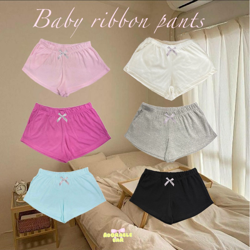 กางเกง baby pants แต่งโบว์