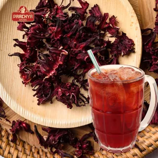 ชาดอกกระเจี๊ยบแดง อบเเห้ง Roselle Dried 50 กรัม ตรา ปราชญา