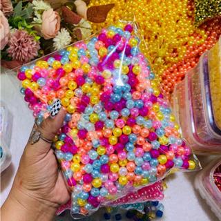 ลูกปัดมุก เกรดเอ 6mm 8mm 10mm หลากสี สามารถนำมาทำเป็นสร้อยคอ…