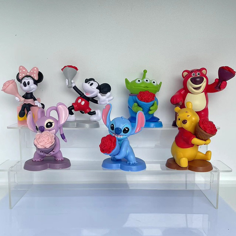 โมเดล กาชาปอง ฟิกเกอร์ อนิเมชั่นของสะสม ของขวัญ กล่องสุ่มตัวการ์ตูน : Disney with Flowers - รูปที่ 6