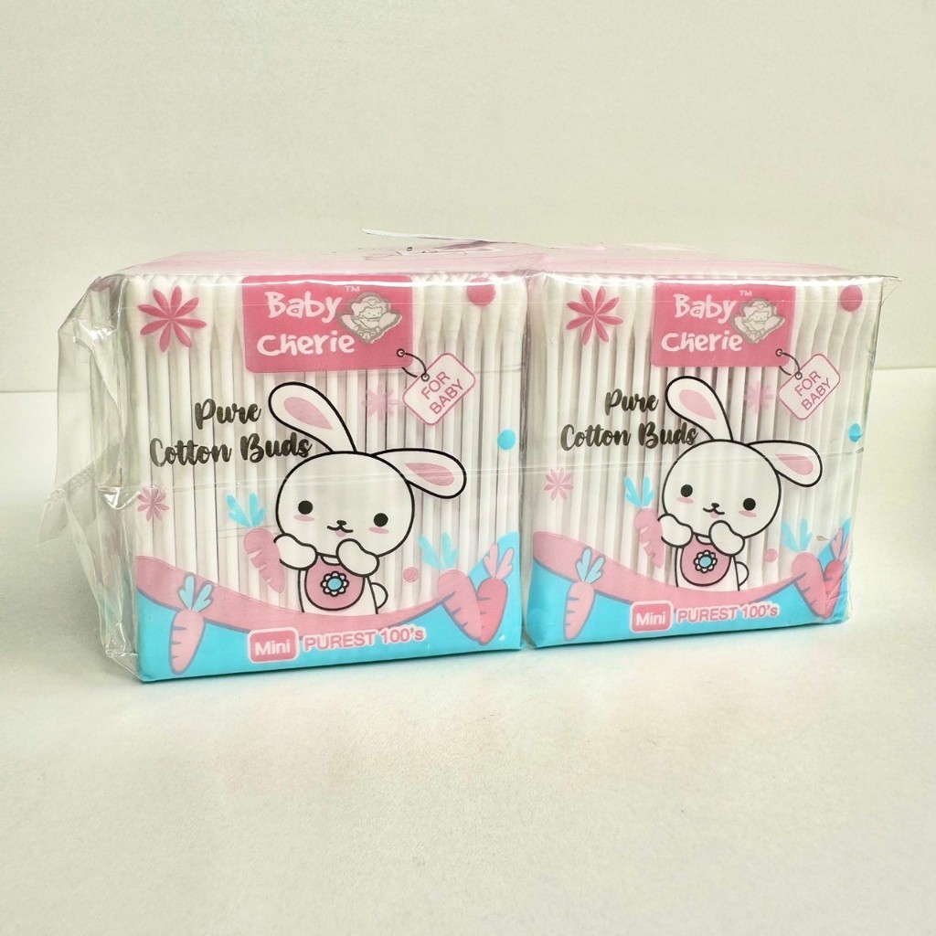 BaBy Cherie สำลีก้านเบบี้เชอร์รี่ บรรจุ 100 ก้าน (แพ็ค 12 ห่อ)