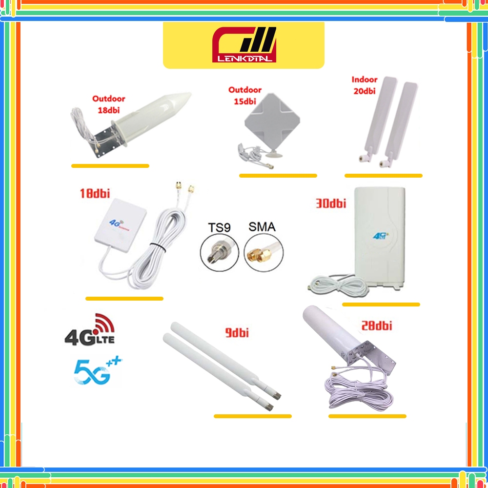 ANTENNA เสารับส่งสัญญาณ 4G/5G, SMA Connector,Gain 12~30dbi / NEW / สินค้าไอที มือ 1 พร้อมส่ง