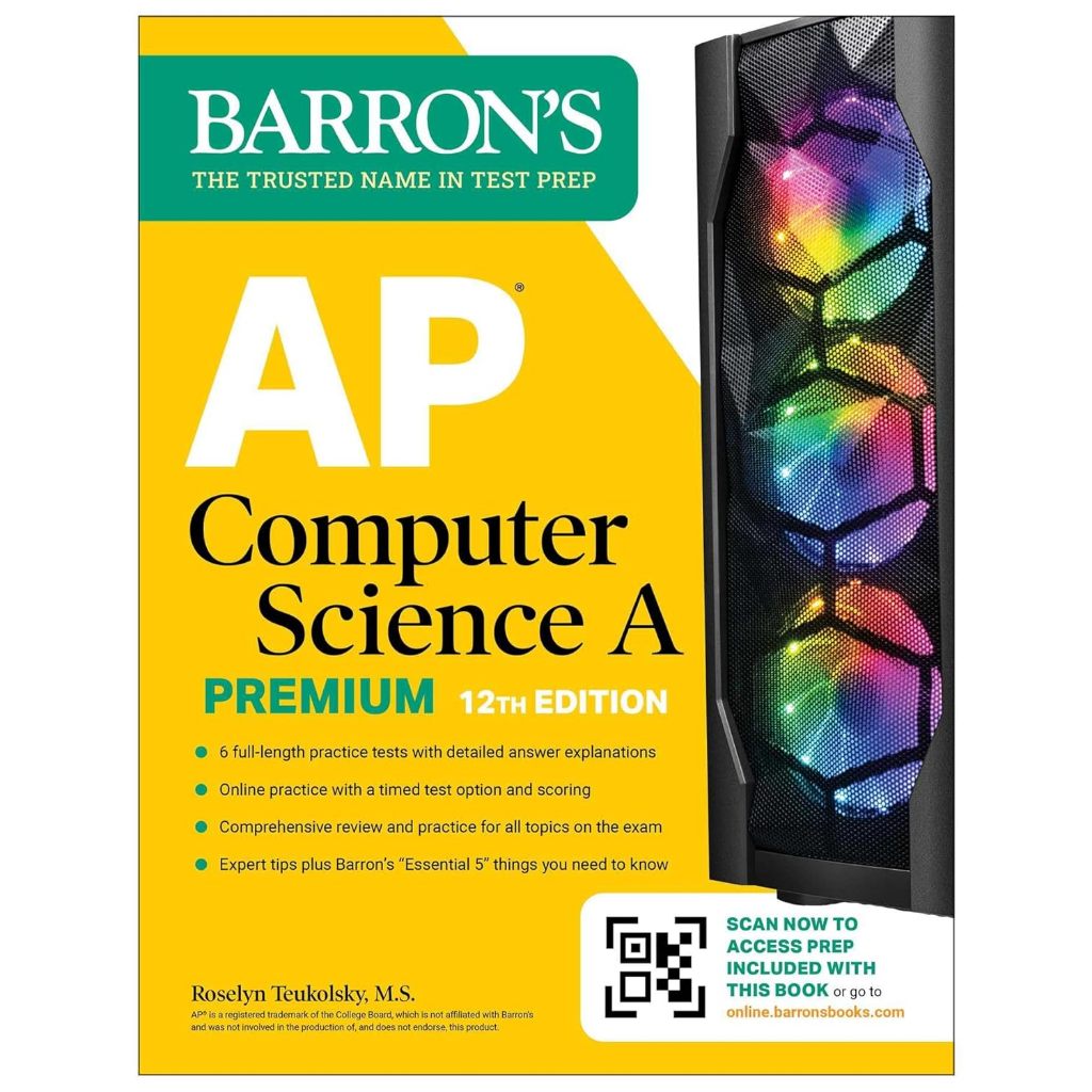 9781506291741 AP COMPUTER SCIENCE A PREMIUM, 2025: 6 PRACTICE TESTS + COMPREHENSIVE REVIEW + ONLINE PRACTICE (BARRON'S)