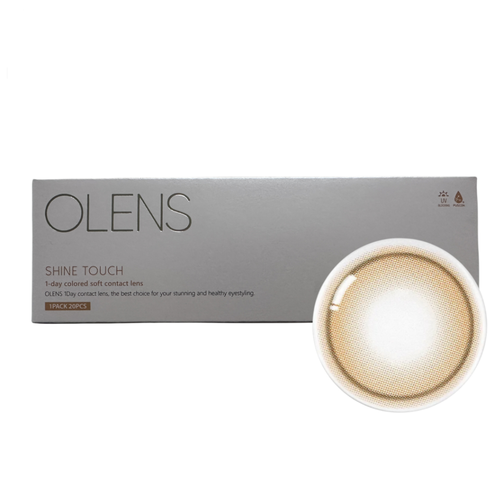 OLENS SHINE TOUCH MILKY BROWN คอนแทคเลนส์ 20P 1DAY เลนส์เกาหลี เลนส์