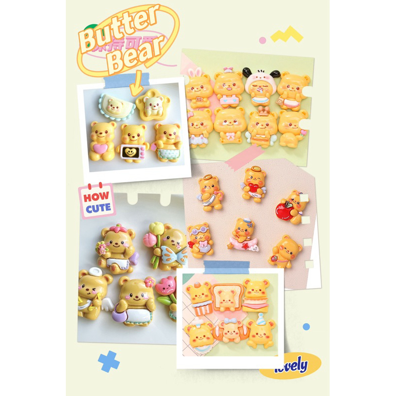 เรซิ่นหมีเนยงานDIYแต่งเคสโทรศัพท์ jibbitzรองเท้าแต่งกิ๊บขวดยาดมสินค้าพร้อมส่ง🇹🇭