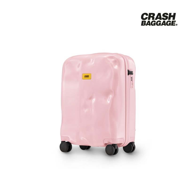 CRASH BAGGAGE กระเป๋าเดินทาง รุ่น TONE ON TONE สีชมพูพาสเทล ขนาด 21.6"