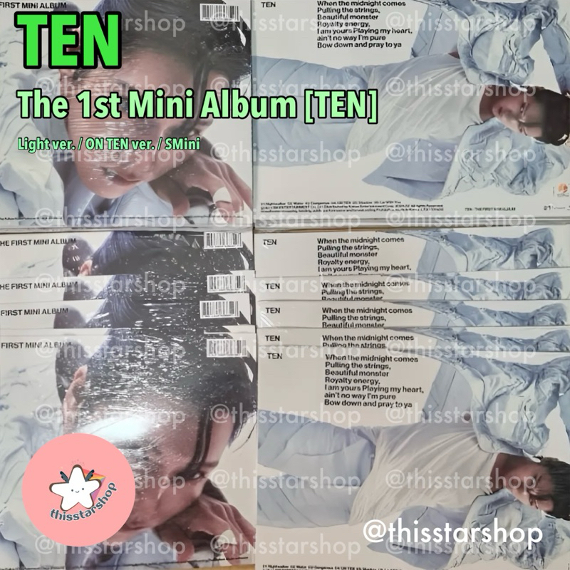 TEN อัลบั้มน้องเตนล์ The 1st Mini Album [TEN] (Light ver. / ON TEN ver. / SMini) WayV NCT