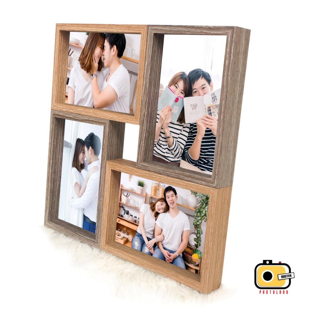 รูปฟรี!! อัดรูปใส่กรอบ4ช่อง รูปด้านใน4x6นิ้ว ของขวัญ วันเกิด ตกแต่งบ้าน วางแนวตั้ง