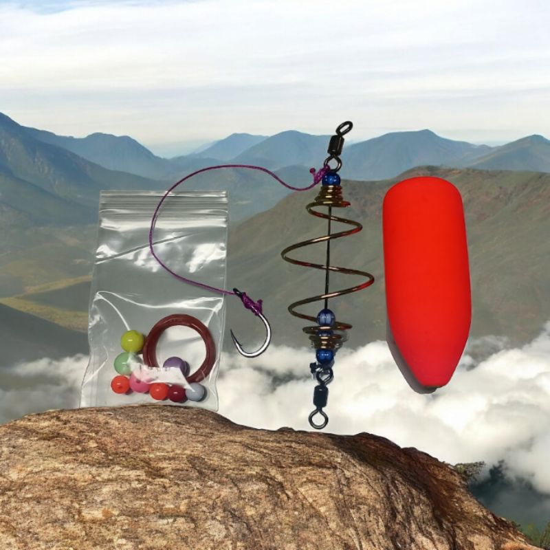 ชุดพร้อมตก มัดเบ็ดชิ่งข้าง 1โอหรือ3โอ ตะกร้อโมทุ่นโม งานปลาบึก สวาย กระโห้สำหรับ บึงสำราญ บ่อตกปลาหรือฟิชชิ่งต่างๆ