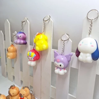 พร้อมส่งในไทย พวงกุญแจสกุชชี่ ลายน่ารัก นุ่มนิ่ม ขนาดจิ๋ว ของเล่นบีบมือ