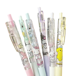🌈⭐ปากกาเจลแบบกด⭐การ์ตูนยอดฮิต🌈ไส้สีน้ำเงิน 0.5📌ด้ามใสลายการ์ตูน✔️พร้อมส่งในไทย เครื่องเขียน ปากกาลูกลื่น
