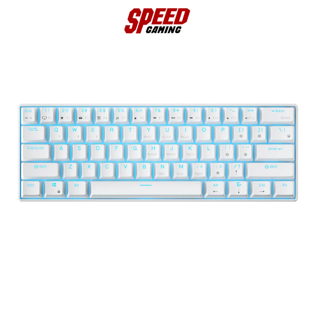 ROYAL KLUDGE RK61 (WHITE) RK BLUE SWITCH 60% Wireless Mechanical  KEYBOARD (คีย์บอร์ด) | By Speed Ga