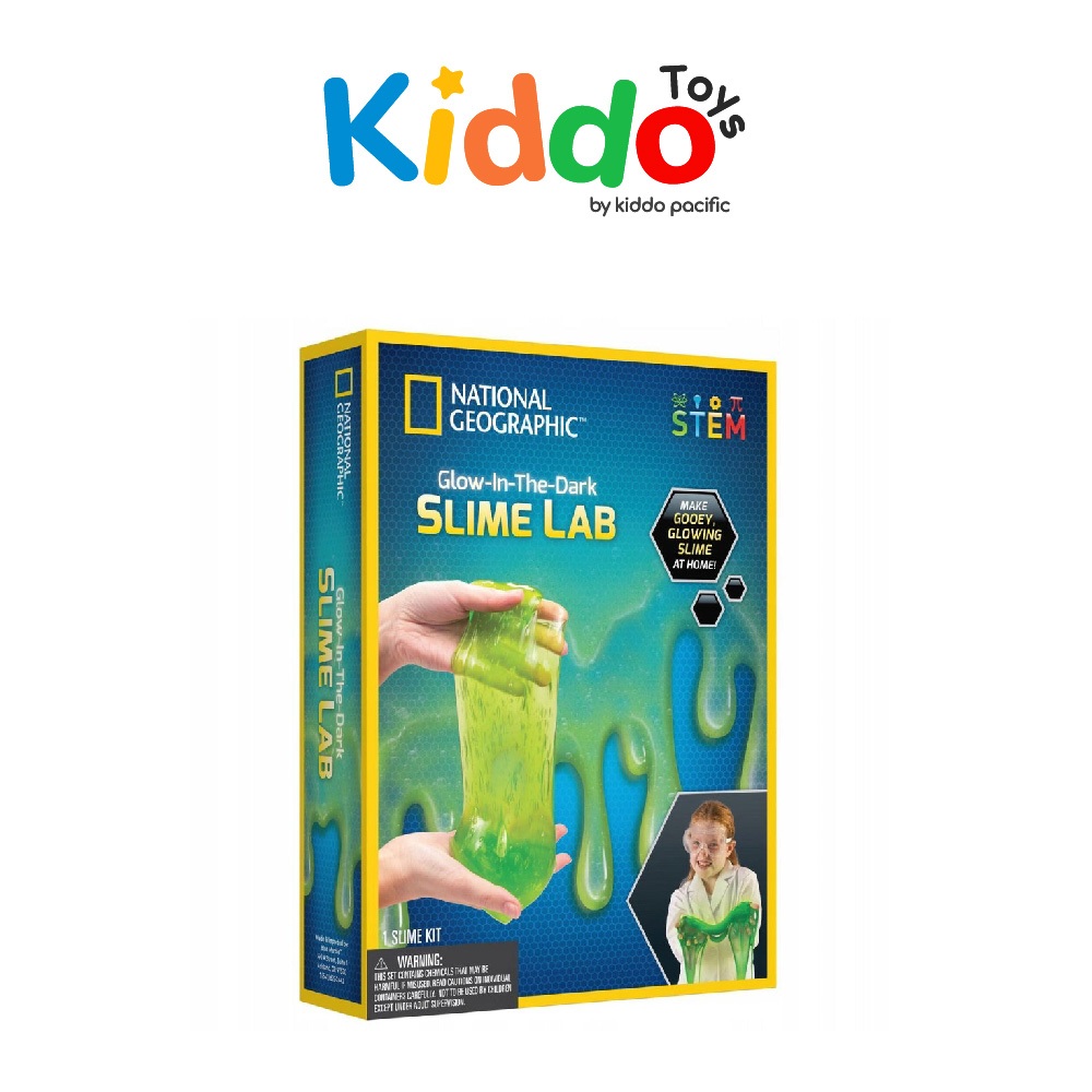 National Geographic Slime Glow in The Dark Lab ของเล่น สไลม์ เรืองแสง ปลอดภัย ผ่านการับรองมาตรฐานสากล