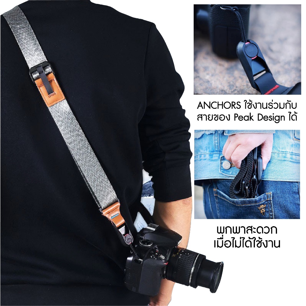 สายคล้องกล้อง แนว Peak Design Slide Lite Camera Strap Dslr Mirrorless รุ่นใหม่ เหมือนใช้ของแท้