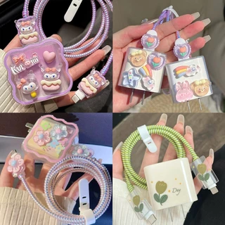 พร้อมส่งจากไทย เคสป้องกันสายชาร์จ ชาร์จเร็ว สําหรับ Adapter 20w กันสายหัก ลายการ์ตูน สายชาร์จ 20วัต เคสหัวชาร์จ